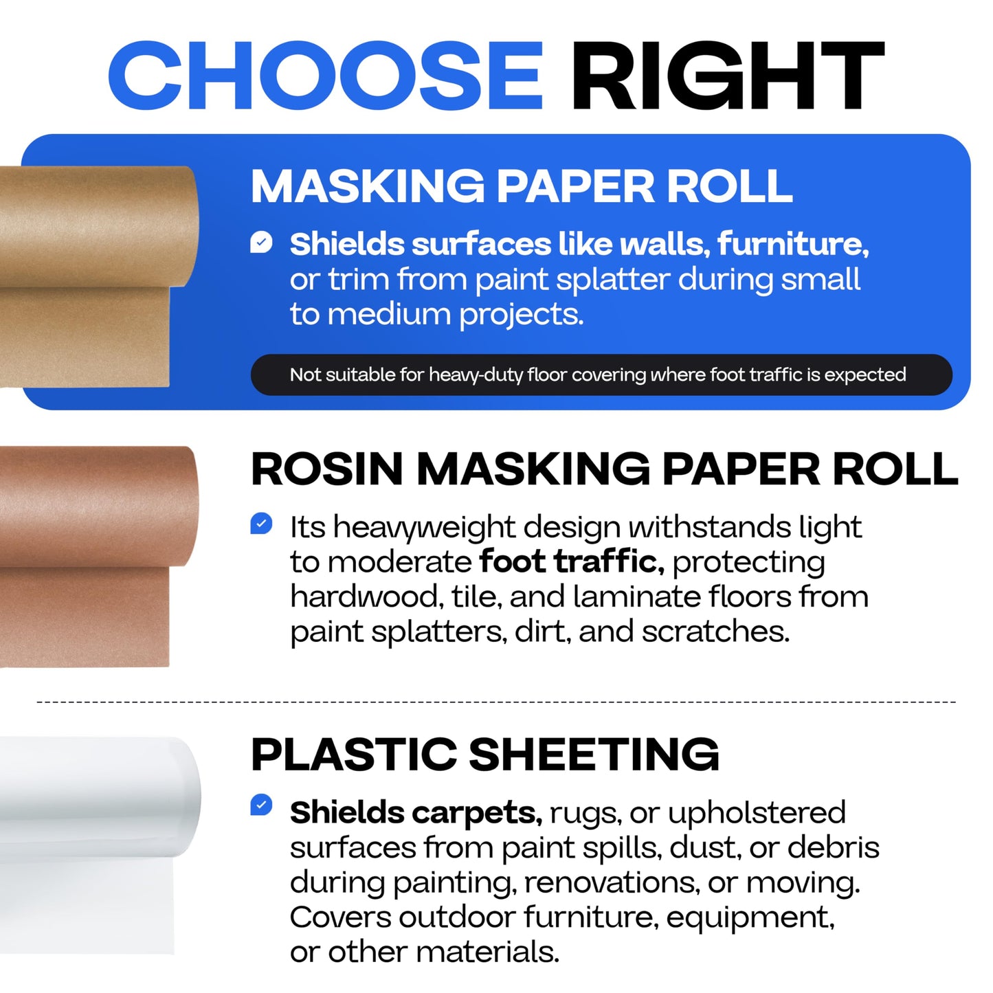 IDL Packaging 9" x 60-Yard Brown Masking Paper Roll to Cover Area (Case of 12) - Natural Painters Kraft Paper Roll for Painting - Floor Covering for Protection from Water-Based Materials