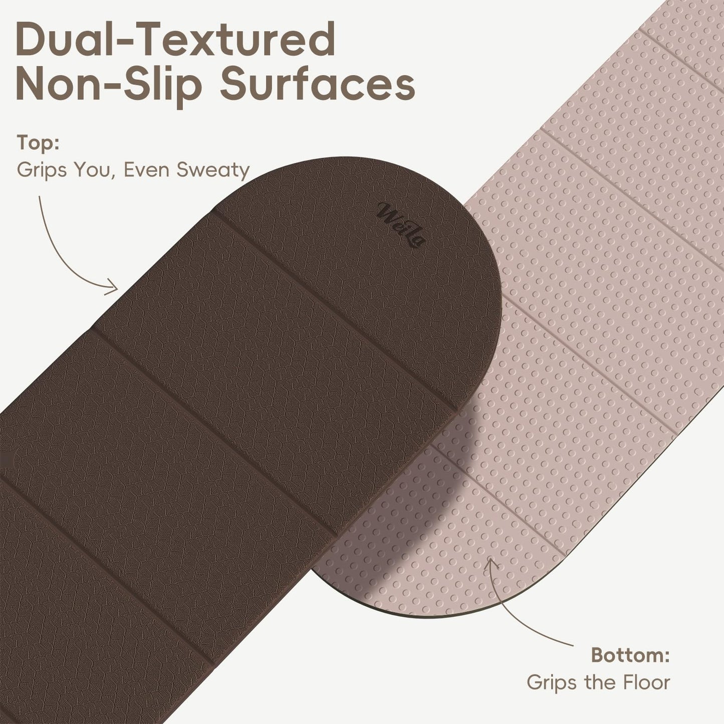 WeiLa Foldable Yoga Mat,10mm Extra Thick,Extra Long (75"x26") for Women&Men