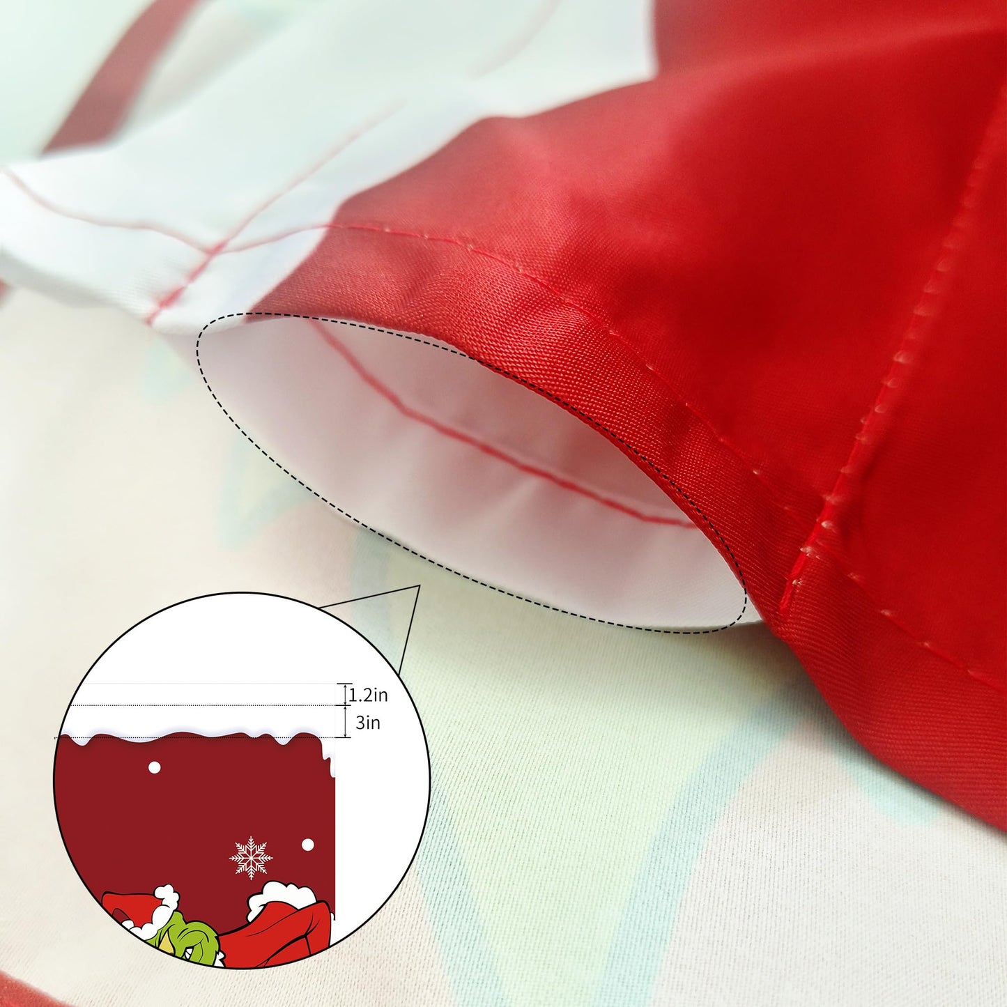Cuteiush Christmas Kitchen Curtain Valances Winter Holiday Festive Small Window Decoration, Red and Green Farmhouse Xmas Design, 52x18inchx1, 26x36inchx2, 3 Panel, Rod Pocket