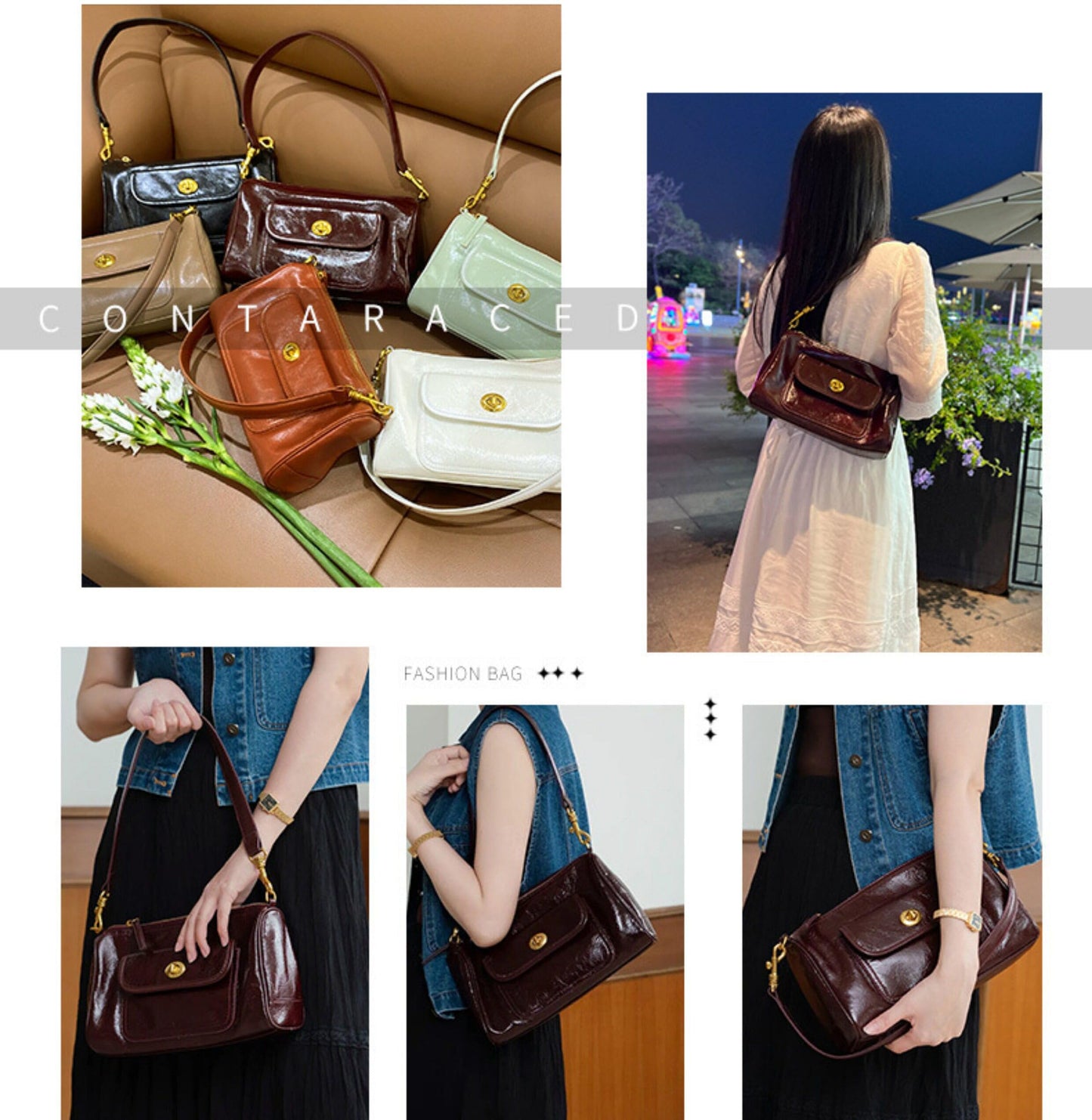 SHESTORY Women's Small Soft Genuine Leather Shoulder Handbag Fashion Crossbody Bags for Lady (Wine)