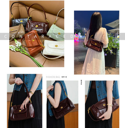 SHESTORY Women's Small Soft Genuine Leather Shoulder Handbag Fashion Crossbody Bags for Lady (Wine)