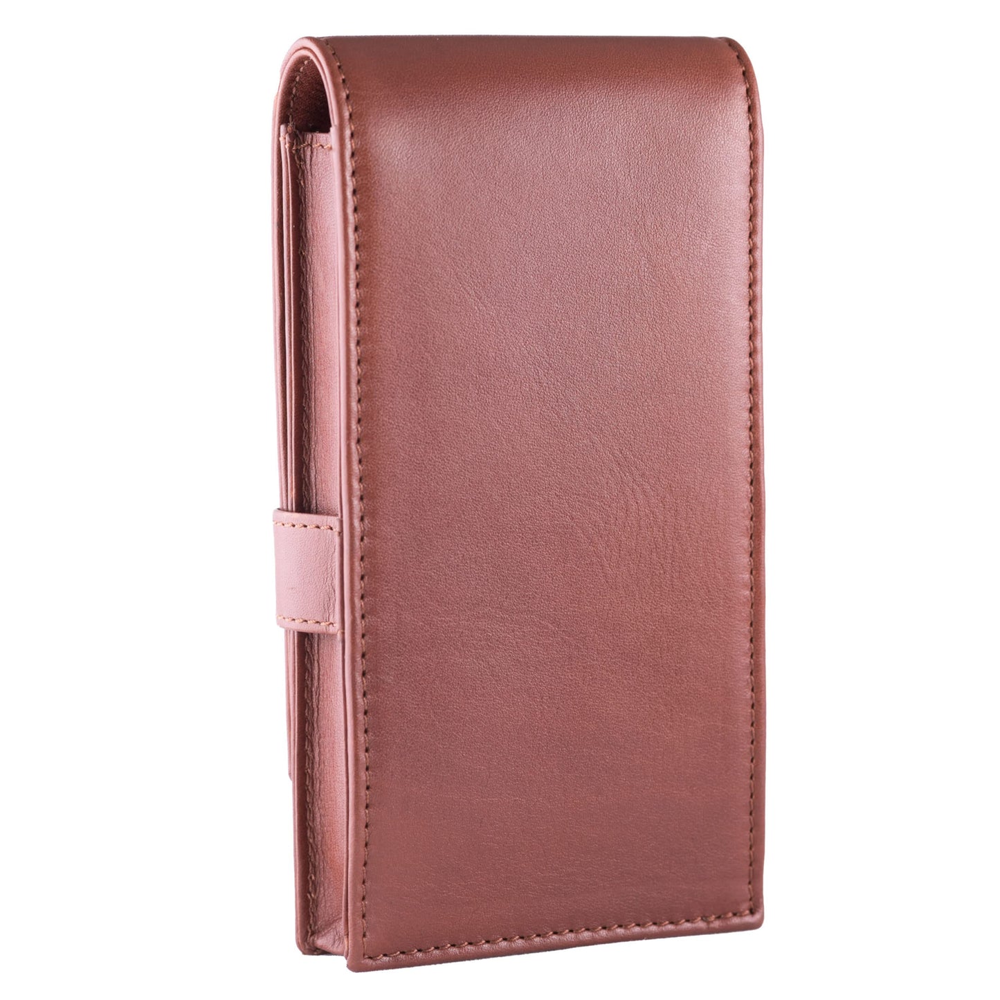 DiLoro Leather Quad Pen Case Pencil Pouch Holder for Four Fountain Ballpoint Rollerball Pens and Pencils (Nappa Bugatti)