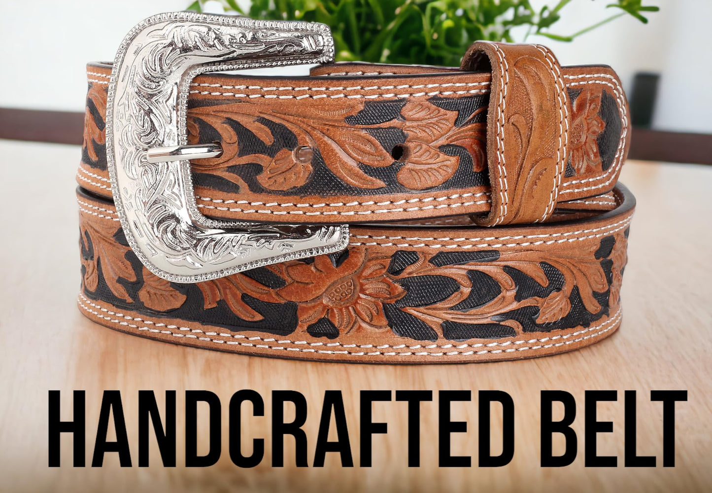 F&L CLASSIC mens Western full grain Leather belt Strap w/Snaps for Interchangeable Buckles, USA,7-941-04-size 36