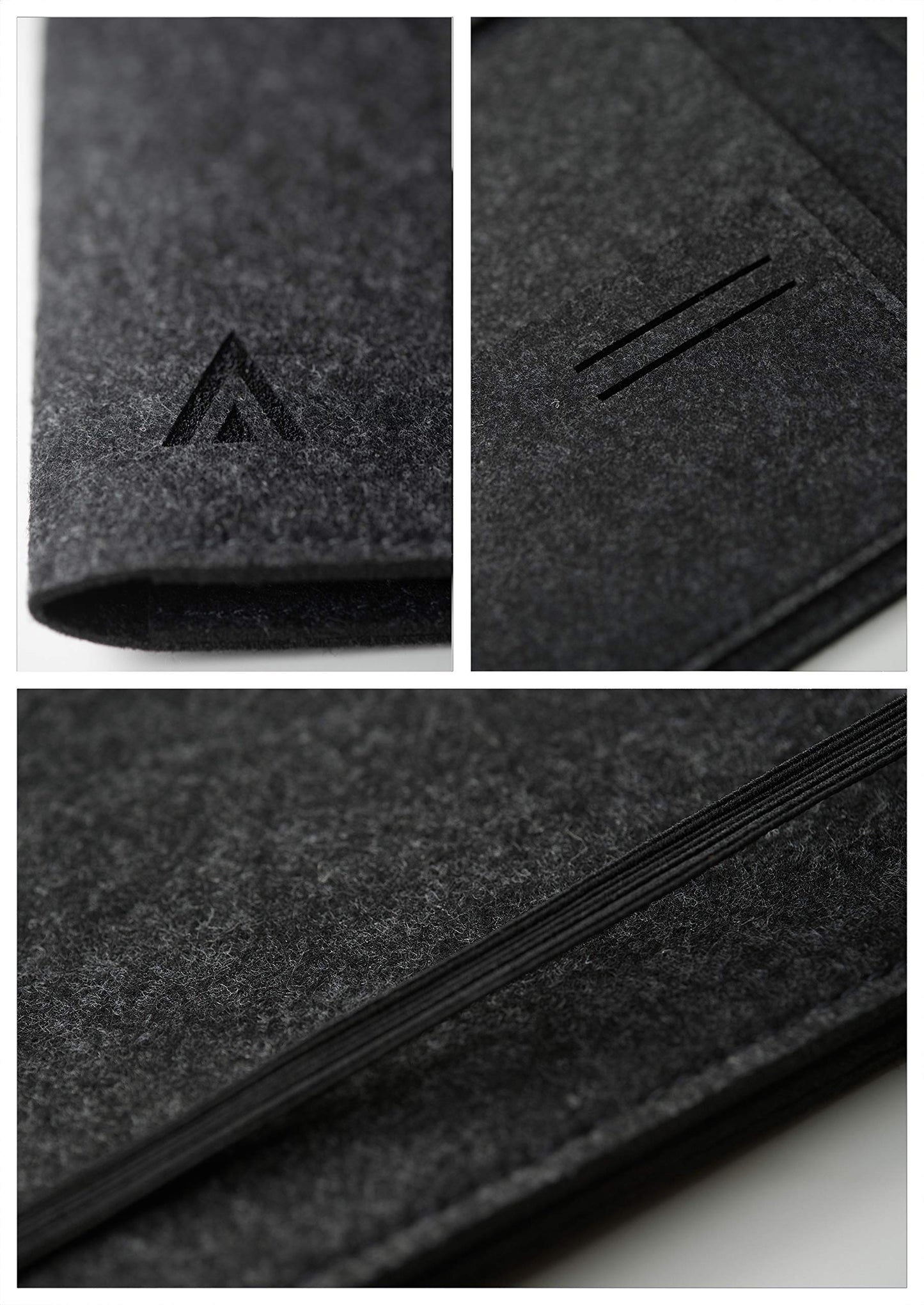 Eco-Friendly Folio Cover Compatible with Rocketbook, Moleskins, Notebooks and Journals - with Adjustable Pen Holder, Organizer Pockets, Business Card Holder - Letter Size 8.5 x 11(Carbon Gray)