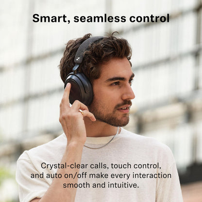 Sennheiser Momentum 4 Wireless Noise Cancelling Headphones - Bluetooth Headset for Crystal-Clear Calls with Adaptive Noise Cancellation, Over-Ear Headphones, 60h Battery Life, Folding Design, White