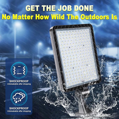 480W Led Parking Lot Light Outdoor, 72000LM Super Bright Flood Parking Lights-Dusk to Dawn 5000K Waterproof Commercial Large Area Security Street Shoebox Lighting for Stadium Sport AC100-277V