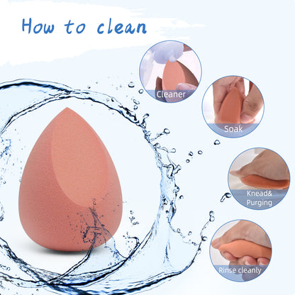 COSTICA Makeup Sponge Set Blender, Beauty Sponge Makeup Blender Flawless for Liquid - Multi Colored 4 pcs Rose Series