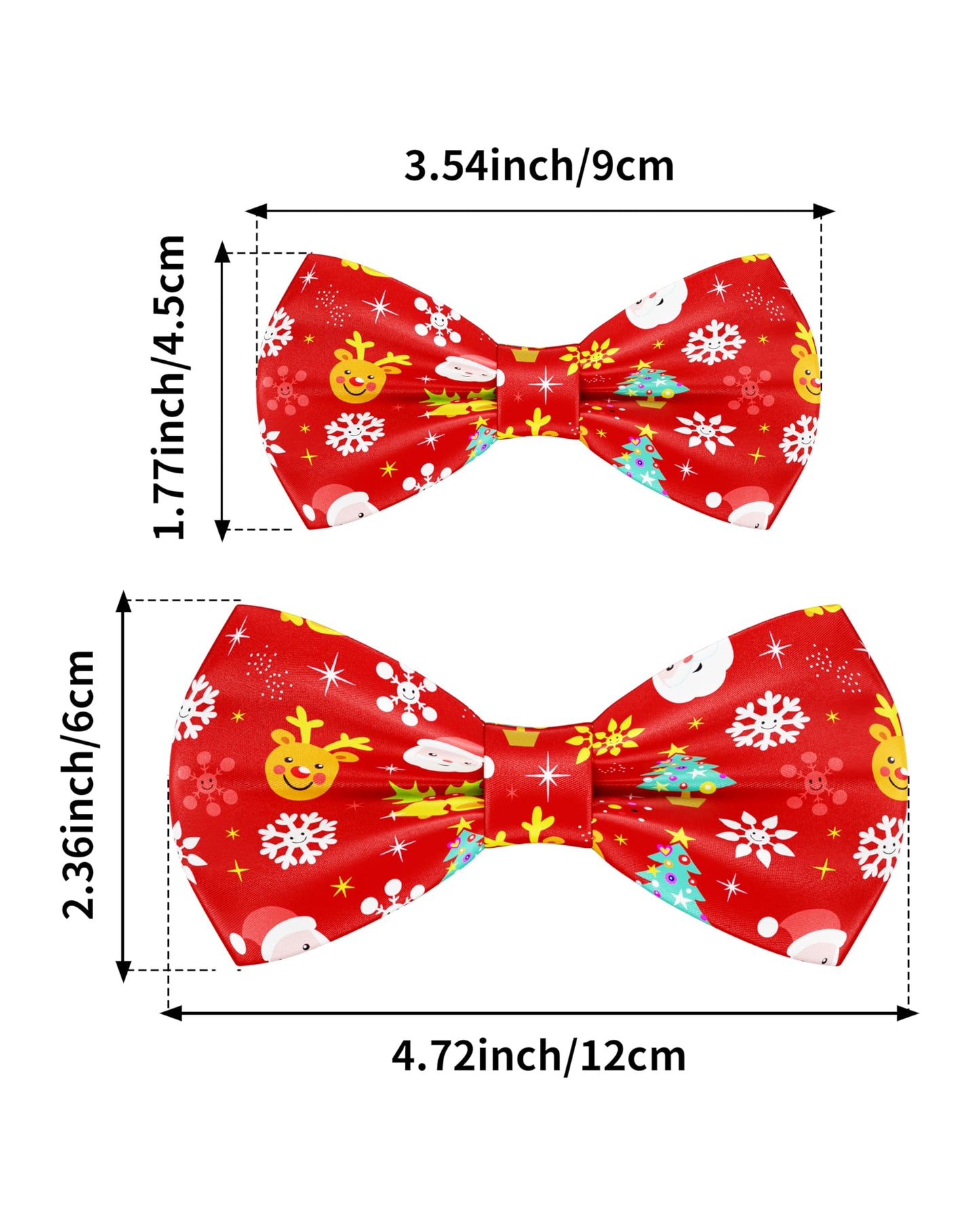 PET SHOW 10 Pack Christmas Big Dog Bow Ties for Large Medium Dogs Sliding Collar Attachments Xmas Tree Bowties Santa Bowknots Holiday Party Pet Grooming Accessories(Large)