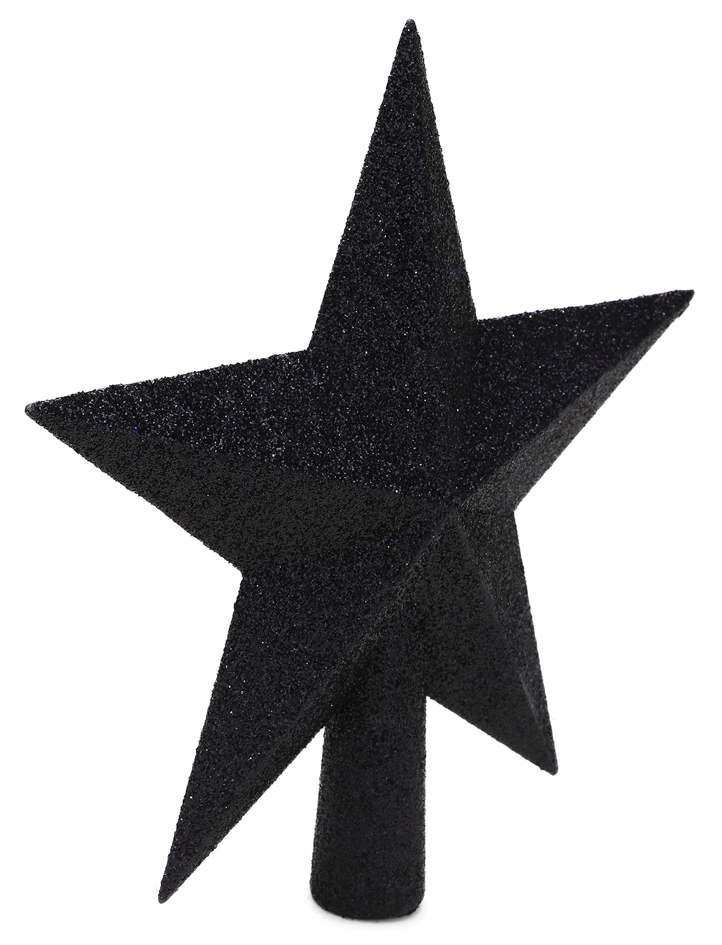 Christmas Concepts® 20cm Glitter Tree Top Star Decoration – Christmas Tree Topper/Ornament (Black)