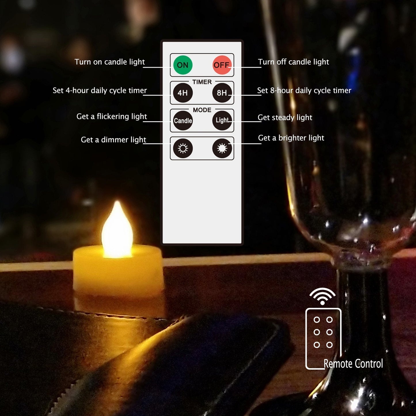 Waterproof Outdoor Flameless LED Candles - with Remote and Timer Realistic Flickering Battery Operated Electric Plastic Resin Pillar Candles for Christmas Decoration 2-Pack 3”x5”