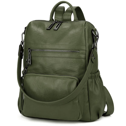 UTO Women Backpack Purse Leather Vegan Ladies Fashion Designer Rucksack Convertible Travel Shoulder Bag with Tassel