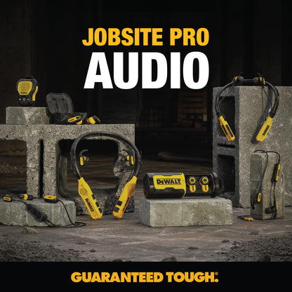 DEWALT Heavy Duty Bluetooth Jobsite Pro X2 ANC True Wireless Earbuds, Active Noise Cancelling Work Earbuds, Turn Dial Controls, 10Hr Runtime (40+ w/Case), 4 EQ Modes, IP54