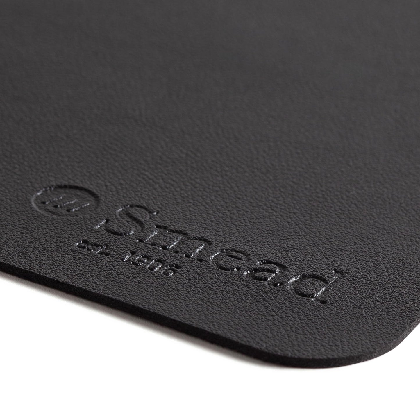 Smead Desk Pad, Vegan Leather Desk Mat with Non-Slip Faux Suede Backing, Perfect Desk Organizer for Office Decor, 36” x 17” Large, Charcoal (64828)