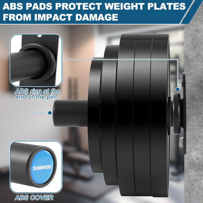 XARIWOD Wall Mounted Weight Plate Holder for 2" Olympic Plates - Heavy Duty Weight Plate Rack, 300 lbs Capacity, Home Gym Storage Organizer with Mounting Hardware (4 Pack)