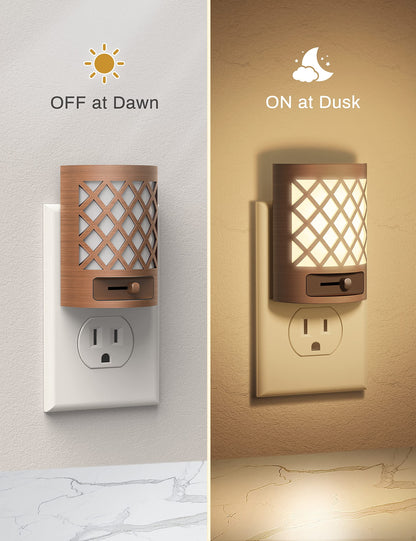 Night Light, Nights Lights Plug Into Wall [2 Pack], Plug in Night-Light, Nightlight, Dusk to Dawn Sensor, Adjustable Brightness Nightlights for Bathroom, Hallway, Stairway, Soft White
