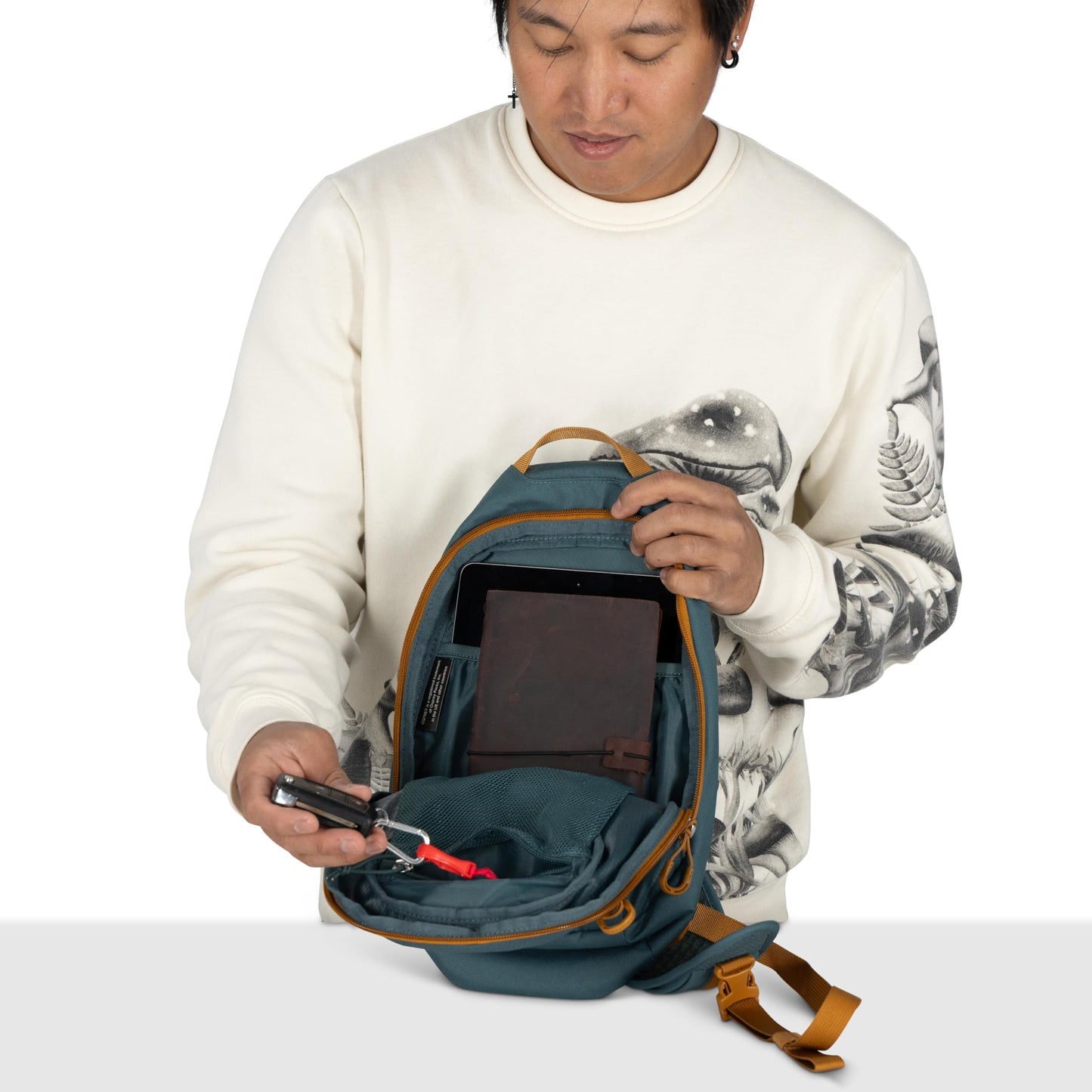 Osprey Daylite Shoulder Sling Bag - Crossbody Backpack for Everyday Carry, Festivals, and Travel, Torrent Blue