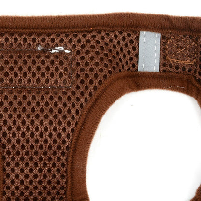 Zunea Small Dog Harness and Leash Set No Pull Adjustable Reflective Step-in Puppy Boy Girl Vest Harnesses Soft Corduroy Mesh Padded for Pet Dogs Cats Chihuahua Brown S