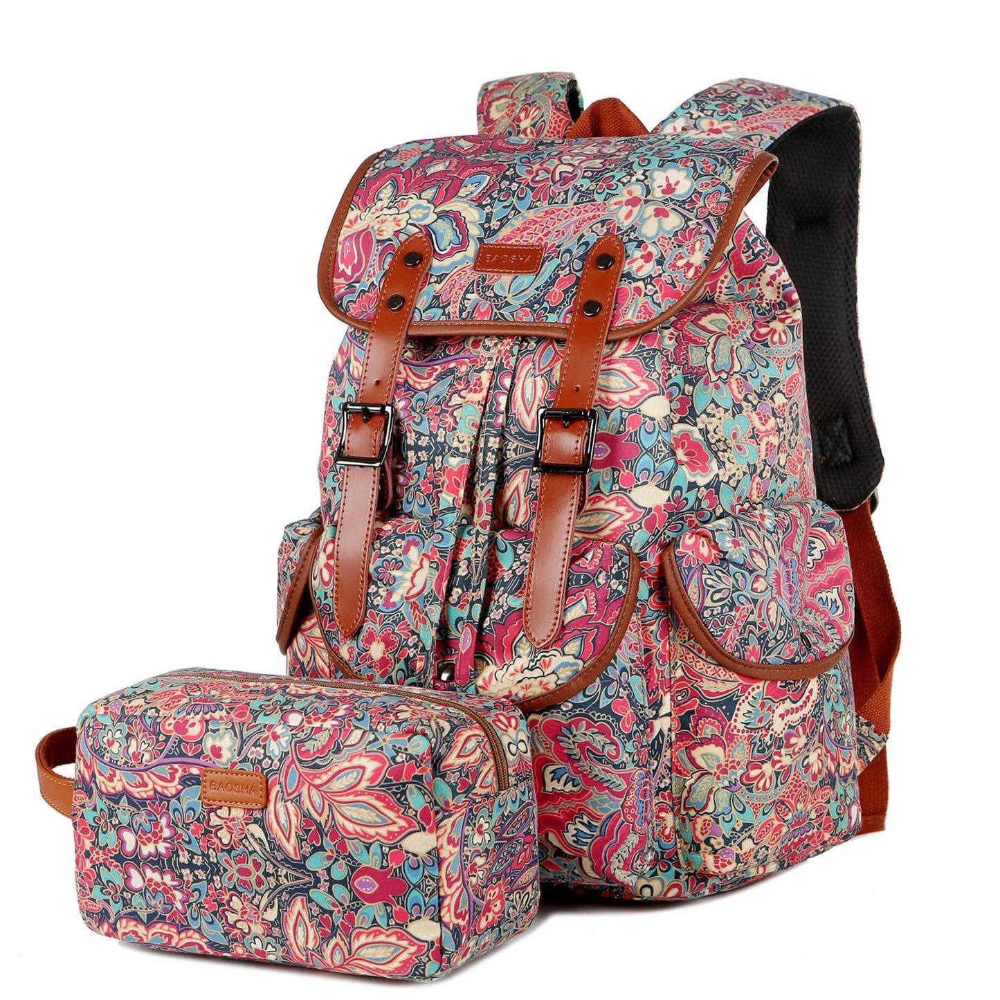 Baosha Large Women Laptop Backpack 15.6 inch Computer Backpack Travel Hiking Backpack With Free Toiletry bag CN-01 (HS)