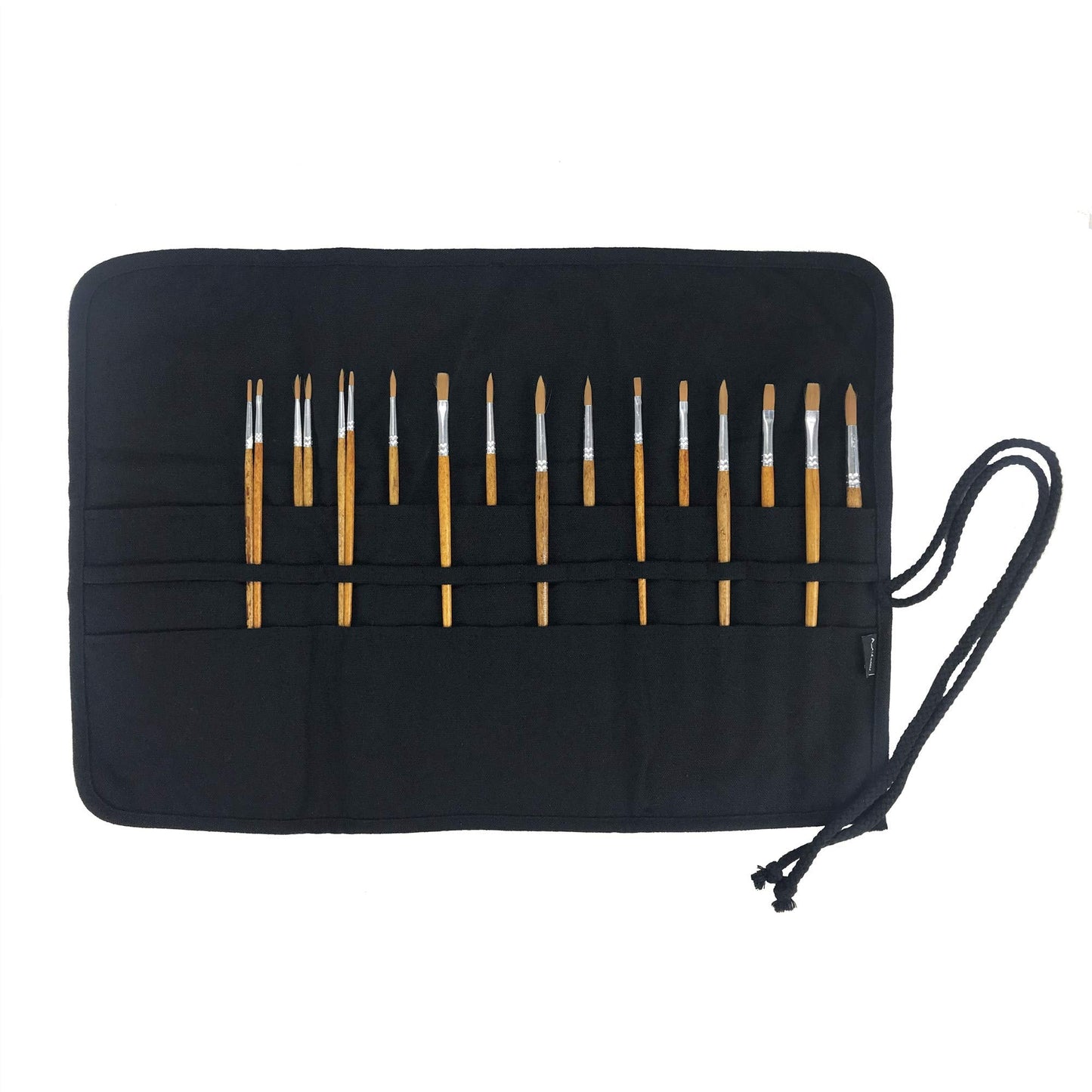 30 Pockets Artist Paint Brush Holder, Canvas Roll Up Case Bag & Storage Organizer Pouch Case- Store Brush, Pens Tools