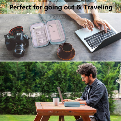DDgro Travel Accessories Organizer Electronics Pouch for Keeping Certificates Charger/Power Bank/Cables/Mouse/Earphone (Medium, Black)