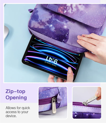 MoKo 15 Inch Laptop Sleeve Bag Fits MacBook Air 15" M2 2023, MacBook Pro 14" M2 2023, Galaxy Tab S9 Utra 14.6" 2023, Handle Carrying Case with Shoulder Strap, Indigo