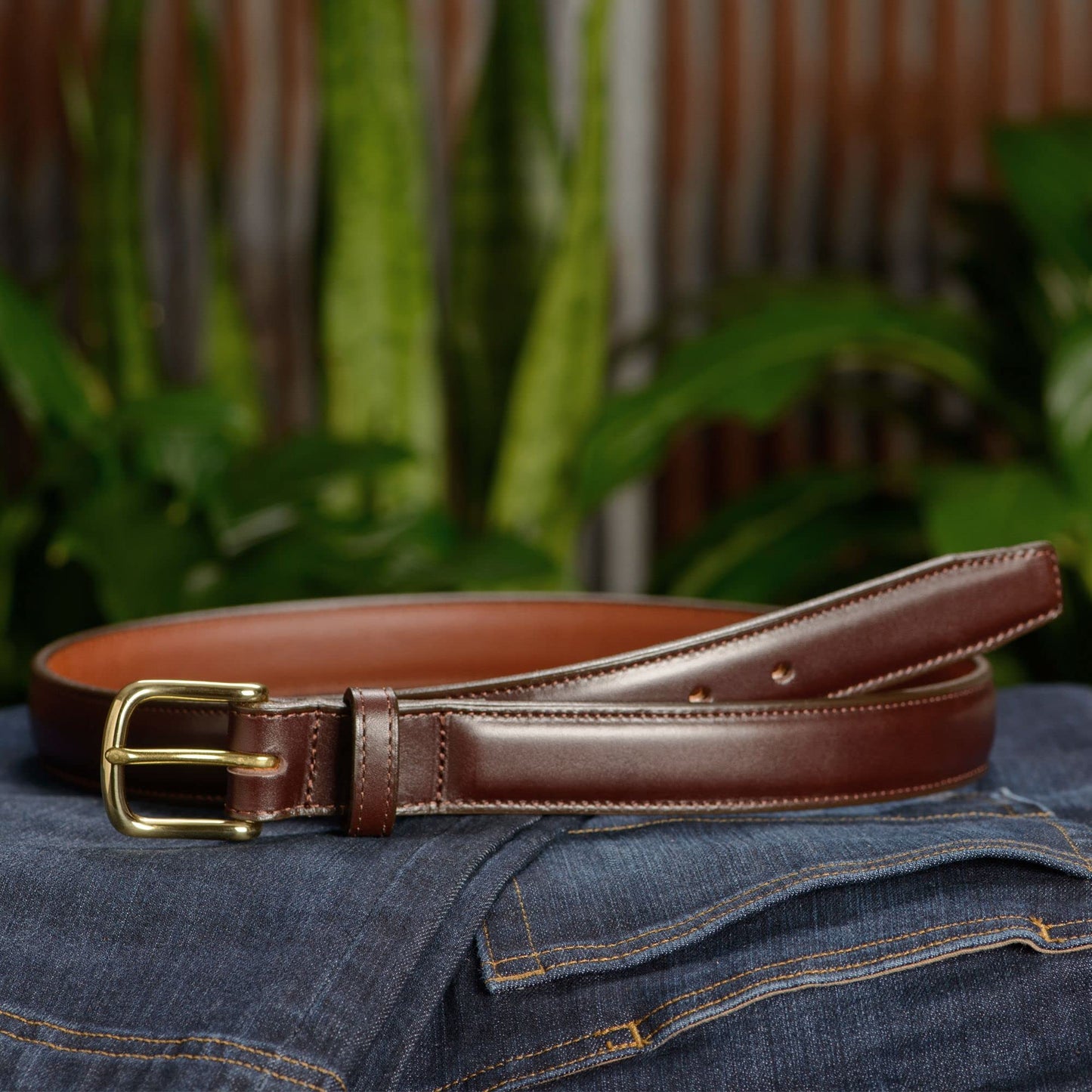 Bullhide Belts Mens Leather Belt for Casual Dress, 1.25" Wide, Brown, 34 Inches