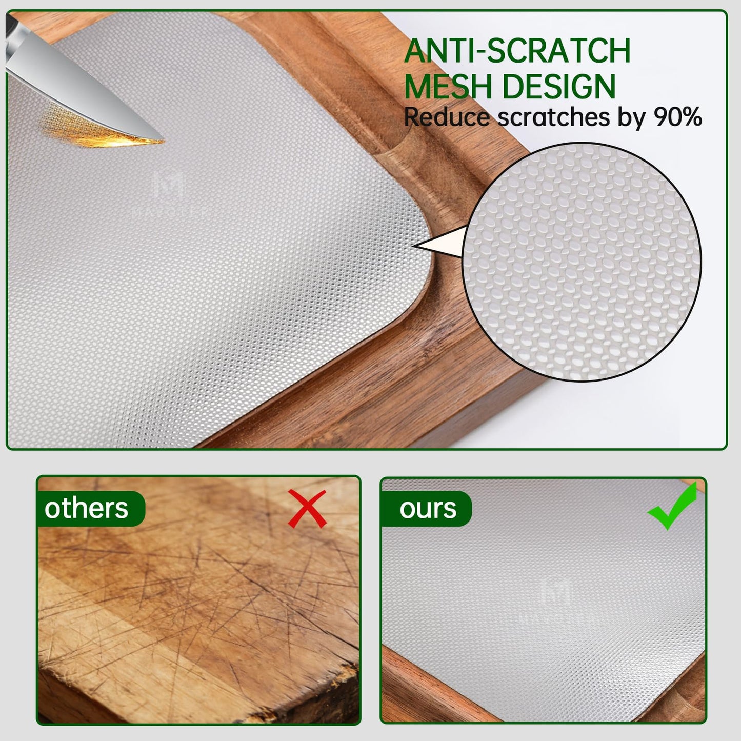 Acacia Wood Steak Board Set,16.5" Magnetic Charcuterie Board with Stainless Steel Scratch-Proof Cutting Surface Wooden Serving Platter with Cutlery & Sauce Cup for BBQ Dinner Party Housewarming Gift