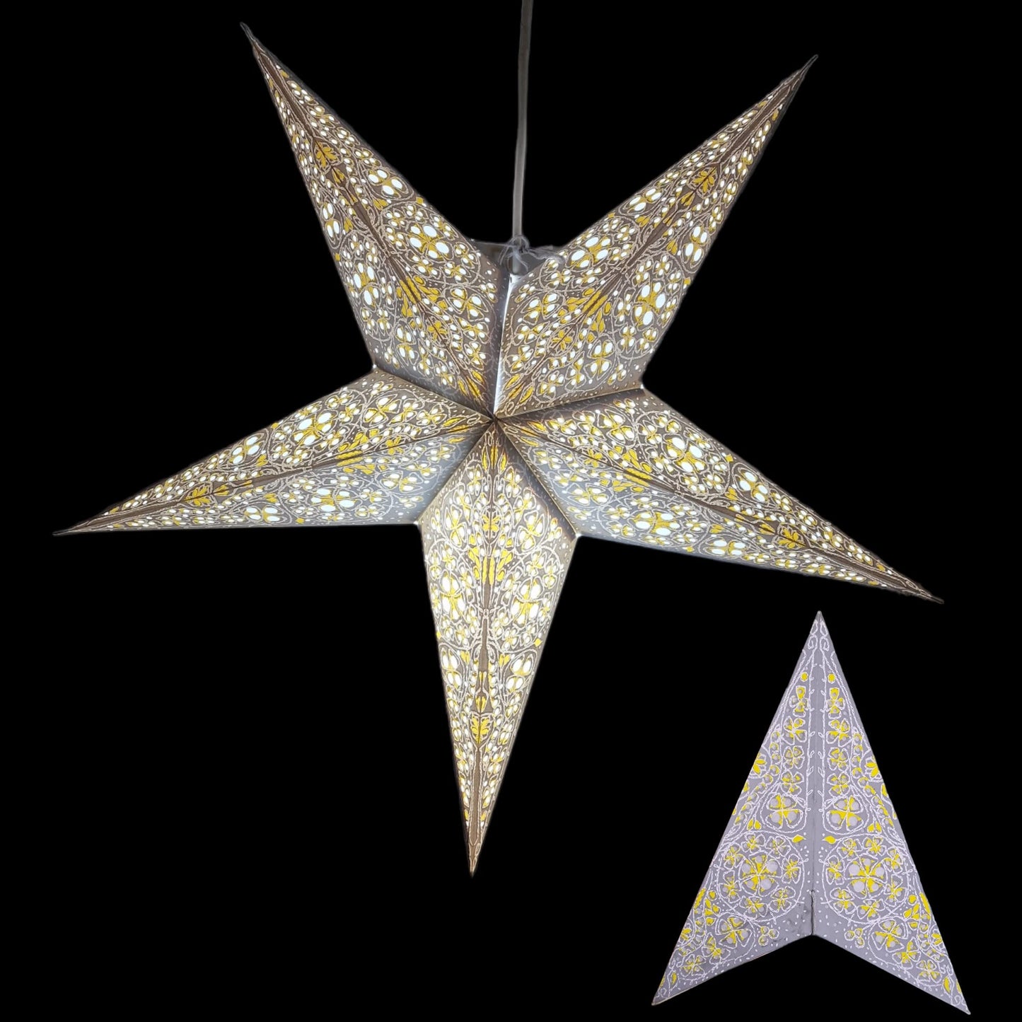 Yepsio Paper Star Lantern Lampshade, 60 cm, Hanging Decorations for Christmas, Wedding, Home, Party (Galaxy 009)