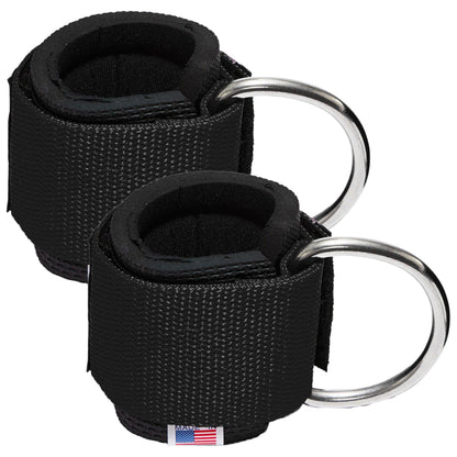 Schiek Sports Model 1700 Padded Neoprene Ankle Straps - Ankle Cable Attachments for Gym - Comfort Fit Ankle Straps