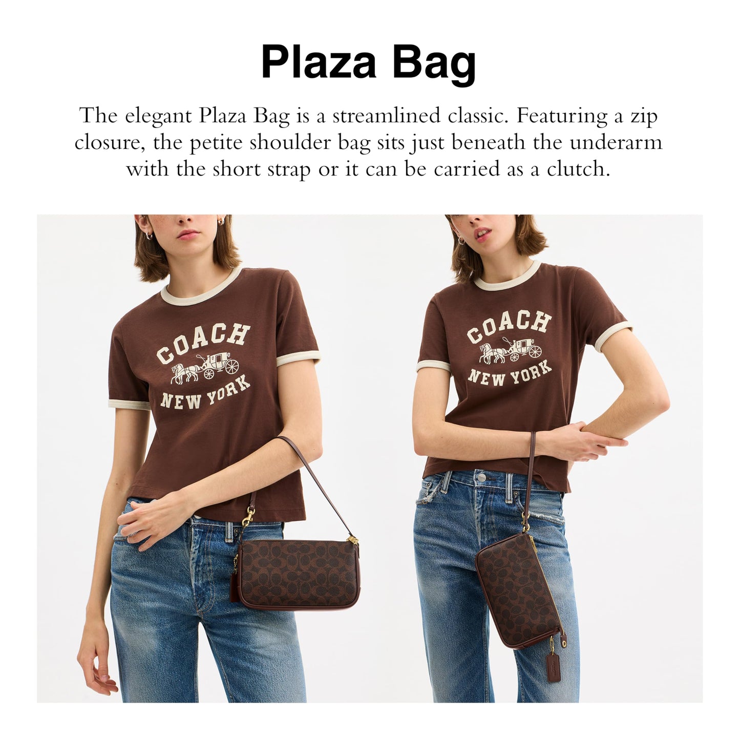 Coach Women's Plaza Bag In Signature Canvas Maple Maple One Size