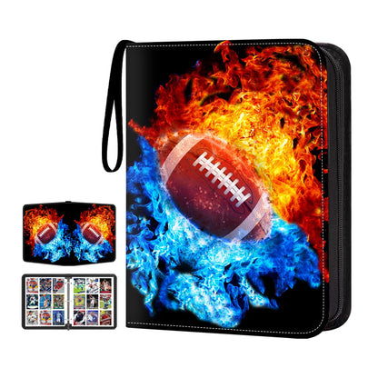 TsuiWah Football Card Binder with Sleeves,9-Pocket Trading Card Holder Card Collectors Album Hold Up to 900 Cards,Card Folder for Football Baseball Basketball Sport Trading Cards, TCG, MTG, PTG Games