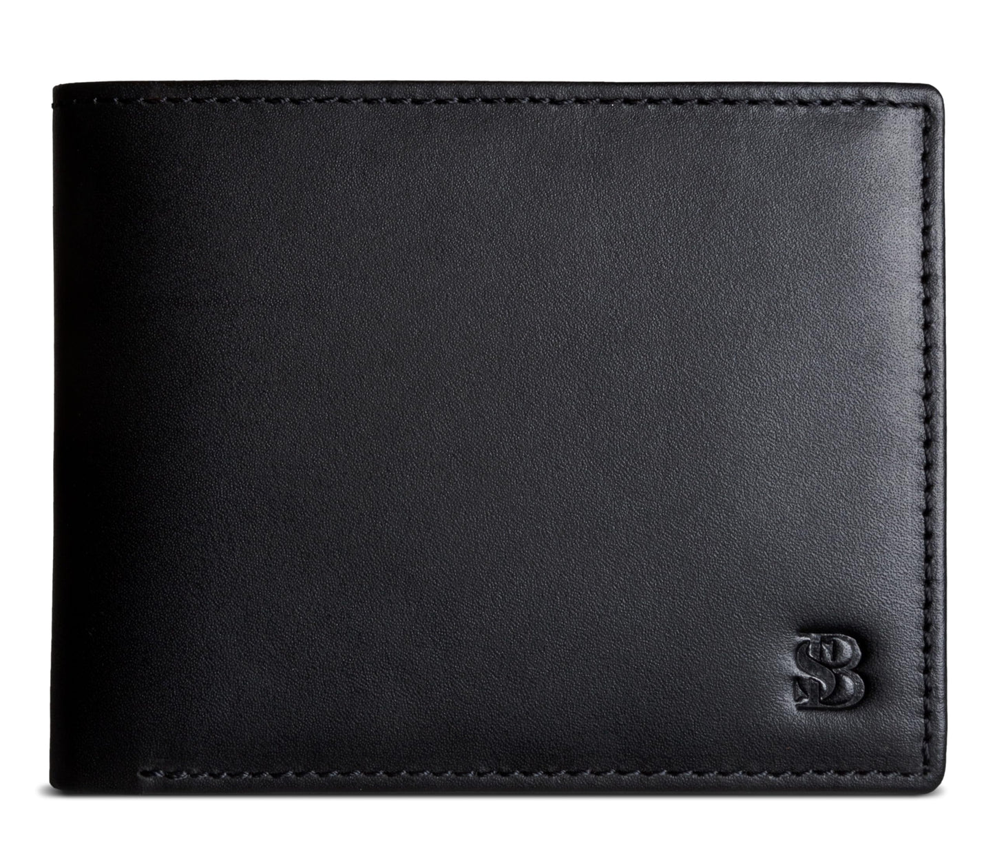 Full Grain Leather Wallet for Men | RFID Blocking | Extra Capacity Bifold Wallet with ID Windows | Ultra Strong Stitching | Slim Billfold with 13 Card Slots | Gift for Him (Charcoal Black Venture)
