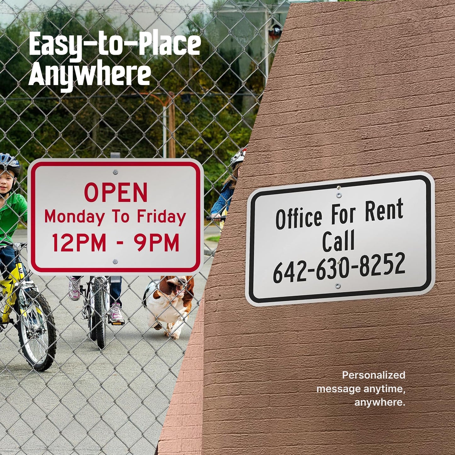 SmartSign 12"x18" Custom Sign, Add Your Text and Choose Color 63 mil Laminated Rustproof Aluminum, Fade-Proof, Personalize for Business, Home, Airbnb, Delivery, Made in USA