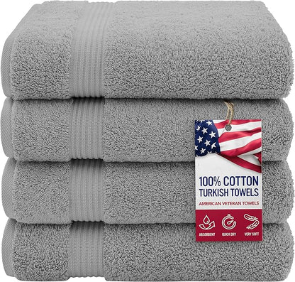 American Veteran Towel, 100% Cotton Turkish Bath Towels