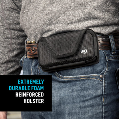Nite Ize Clip Case Hardshell Universal Rugged Holster - Belt Clip Phone Case for Easy Access - Heavy Duty & Protective - Multi-Purpose - Durable Design - Hardshell Horizontal, XXL