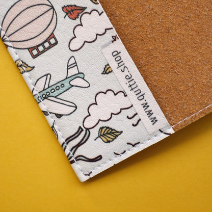 Quttie Passport Cover for Kids, Women and Men, Cute Travel Passport Holder (Dirigible Pattern)