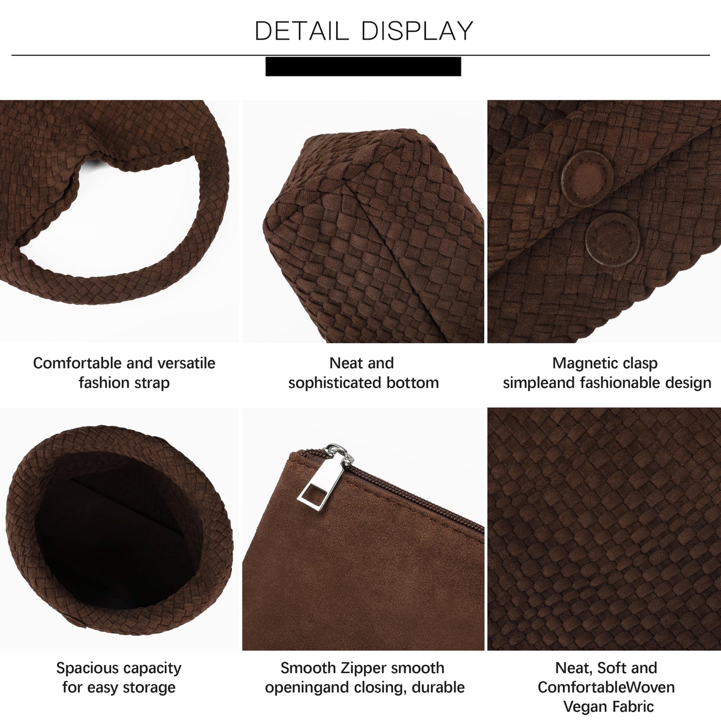 Queenoris Fashion Hobo Bags for Women Top-handle Shoulder Bag Vegan Leather Purses Soft Summer Tote Bag