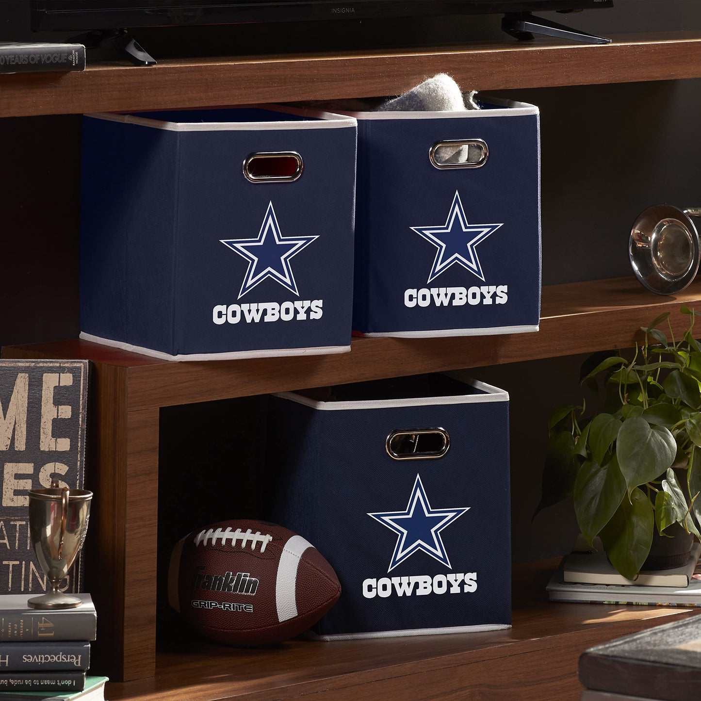 Franklin Sports NFL Dallas Cowboys Collapsible Storage Bin