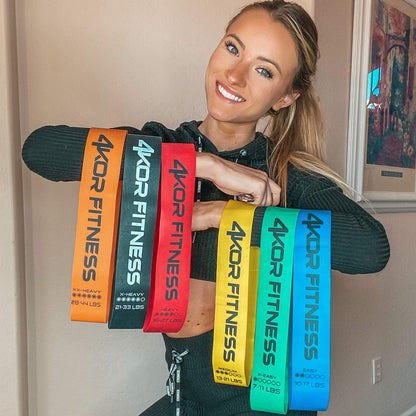 Resistance Loop Band Set by 4KOR Fitness, Perfect for Crossfit, Yoga, Physical Therapy, and Booty Building (6 Piece Miniband Set (2" x 12"))