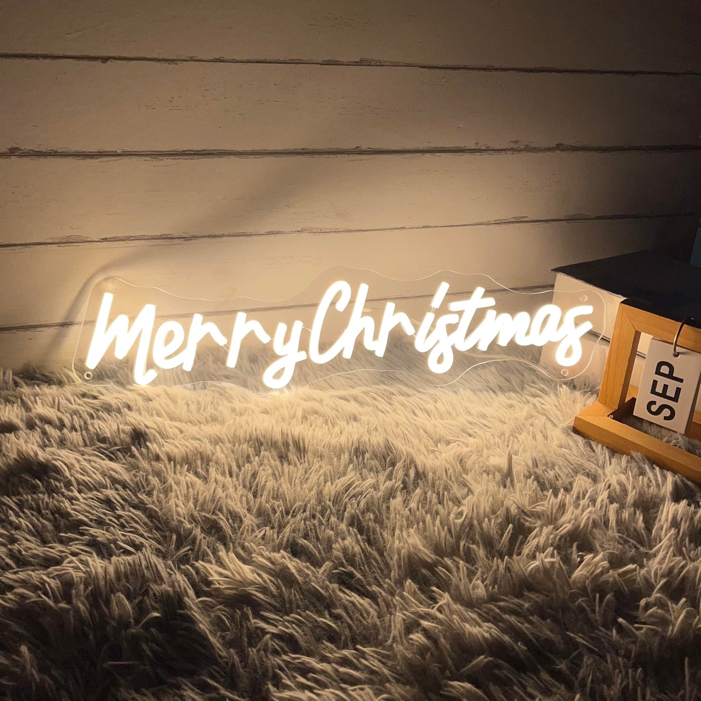 Neon Sign Dimmable Merry Christmas LED Light Sign for Holiday Party Home Bar Decoration, USB Powerd Christmas Neon Light for Wall Decor Festival Celebration-50-12.9