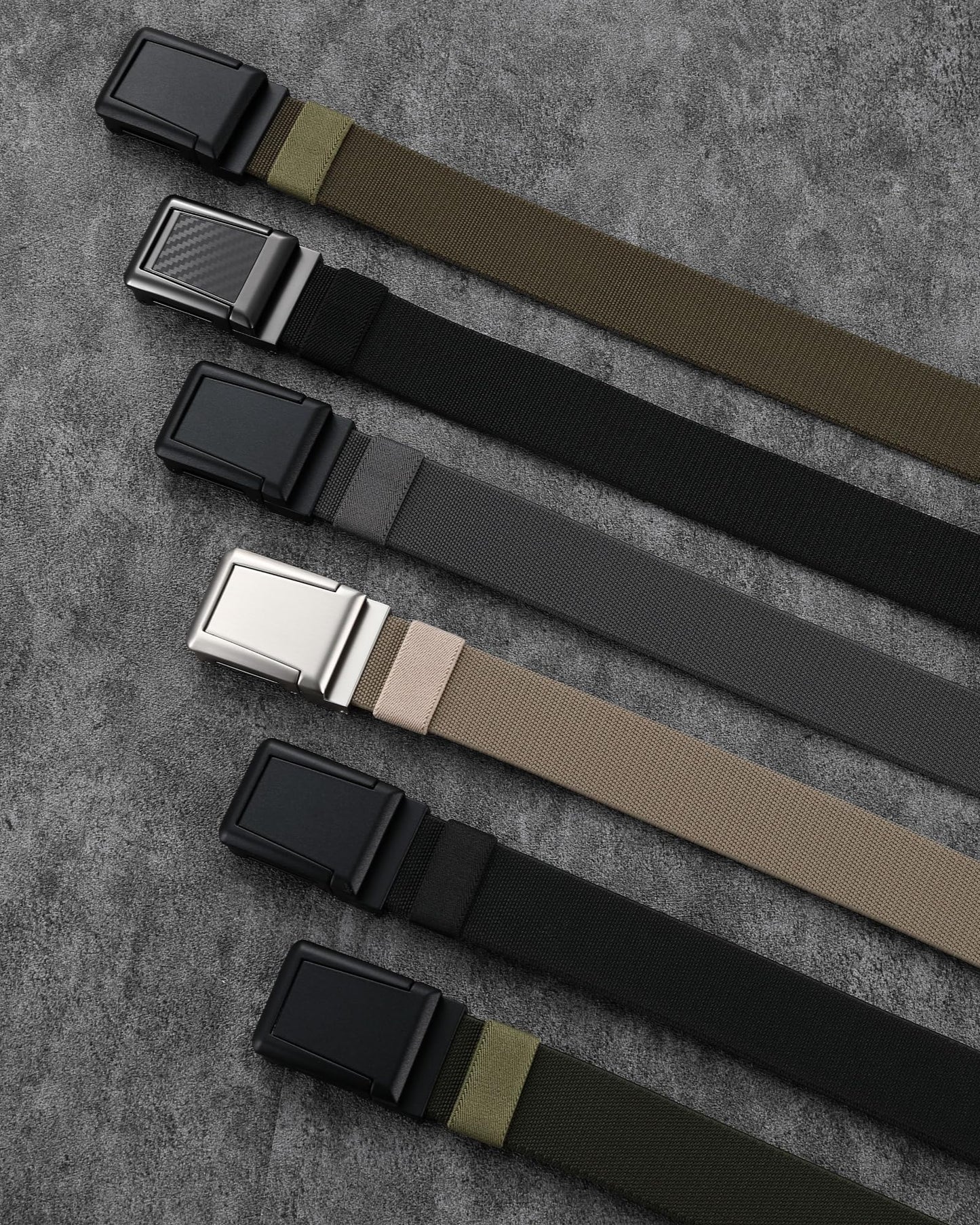 CHAOREN Tactical Belt Men - 1.5" Stretch Work Belt with Quick Release Zinc Alloy Buckle for Military Casual Jeans Hiking