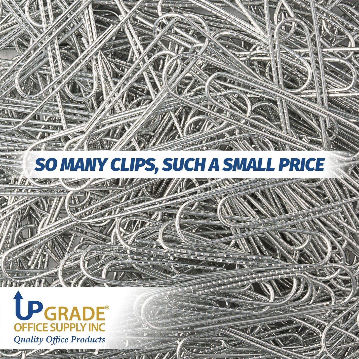 Upgrade Office Supply Jumbo Paper Clips, Non Skid, 1.9 Inch, 1000 Count (10 Boxes of 100), Silver, Made in USA