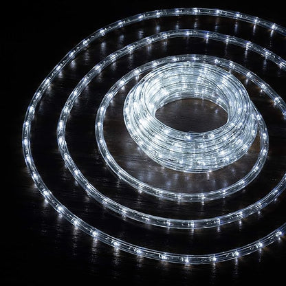 WYZworks 3312LEDs 300ft LED Outside Rope Lights, Outdoor ETL Certified Waterproof Permanent 360 Degree Light Emitting, Flexible Tube, Connectable, Christmas Palm Tree Exterior Landscape, Cool White