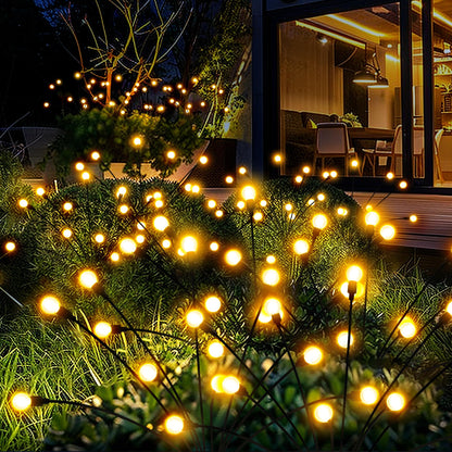 PATIOPIA Solar Garden Lights, 80 LED Firefly Garden Lights Solar Outdoor, Solar Lights for Outside Sway by Wind,Outdoor Solar Lights Waterproof for Yard Patio Pathway Decoration (8 Pack)