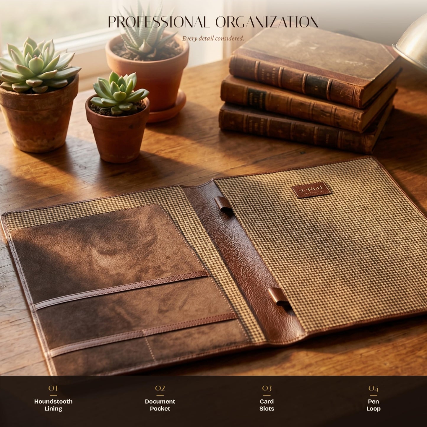 SETTINI Genuine Leather Portfolio Professional Organizer Padfolio – Resume Folder – Stylish Document Folio with Business Card Holder – Gift Portfolio for Men & Women - Fathers Day Gifts