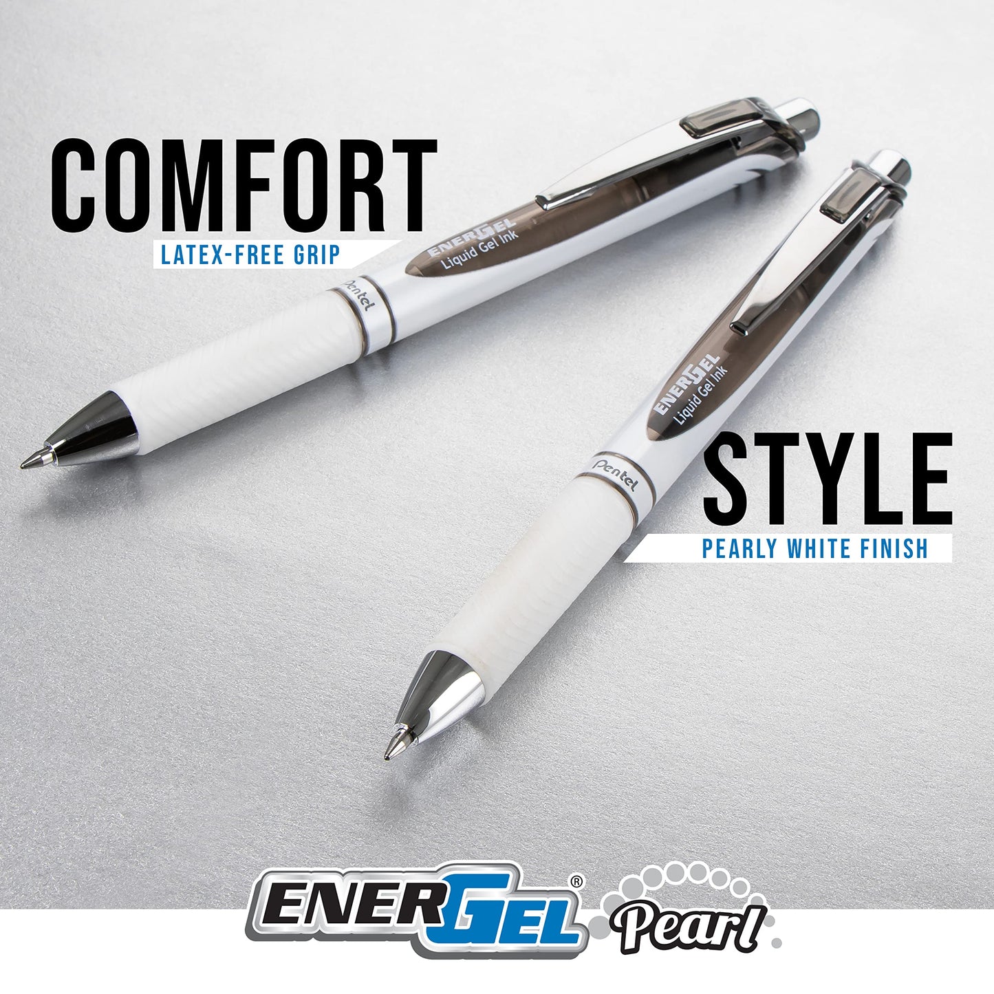 Pentel EnerGel RTX Pearl Liquid Gel Pen, Right Brain Expressions Pack, (0.5mm) Needle Tip, Fine Line, Asstd. Ink, 5-Pk