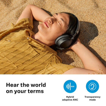 Sennheiser ACCENTUM Plus Wireless Bluetooth Headphones Noise Cancelling - Quick-Charge Feature, 50-Hr Battery Playtime, Adaptive Hybrid ANC, Bluetooth Over Ear Headphones for Traveling, School, White