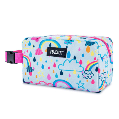 PackIt® Freezable Snack Box, Checked Out, Built with ECOFREEZE Technology, Collapsible, Reusable, Zip Closure with Buckle Handle, Designed For Work Snacks, Fresh Snacks On the Go, Adults, and All Ages