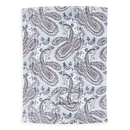 Vera Bradley Fleece Travel Blanket with Trolley Sleeve, Soft Sky Paisley