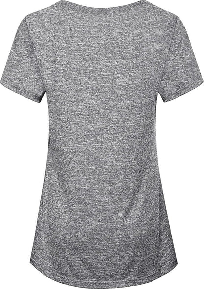Workout Tops for Women - Short Sleeve Quick-Dry Yoga Shirts | Stylish Line Decor